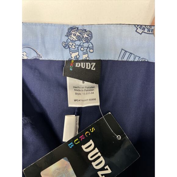 Dudz Scrub Size S UNC NCAA North Carolina Tar Heels Back Logo Pants Navy NWT New - Picture 5 of 5